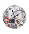 Ceas de perete vintage Marilyn Monroe, 30 cm, cu aspect retro - WOODBB1388