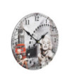 Ceas de perete vintage Marilyn Monroe, 30 cm, cu aspect retro - WOODBB1388