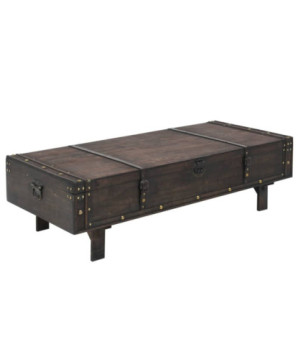 Măsuță de cafea din placaj, stil vintage, 120 x 55 x 35 cm, cu aspect antichizat - WOODBB1389