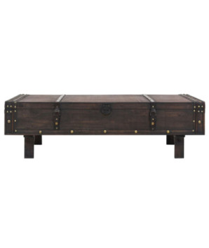Măsuță de cafea din placaj, stil vintage, 120 x 55 x 35 cm, cu aspect antichizat - WOODBB1389
