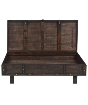 Măsuță de cafea din placaj, stil vintage, 120 x 55 x 35 cm, cu aspect antichizat - WOODBB1389