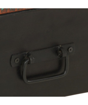 Comodă TV cu picioare, aspect vintage, din lemn masiv reciclat, 120 x 30 x 40 cm, handmade
