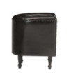 Fotoliu, negru, piele naturală - WOODBB1405