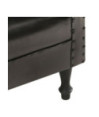 Fotoliu, negru, piele naturală - WOODBB1405