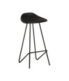 Scaune de bar, 2 buc., negru, piele naturală, cu aspect industrial - WOODBB1406 Scaune de bar, 2 buc., negru, piele naturală, cu aspect industrial - WOODBB1406