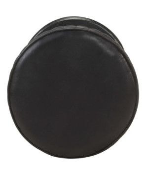 Scaun de bar, negru, piele naturală - WOODBB1416