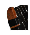 Scaun pliant împletit, negru, piele naturală, cu aspect rustic - WOODBB1443 Scaun pliant împletit, negru, piele naturală, cu aspect rustic - WOODBB1443