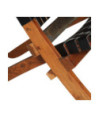 Scaun pliant împletit, negru, piele naturală, cu aspect rustic - WOODBB1443 Scaun pliant împletit, negru, piele naturală, cu aspect rustic - WOODBB1443