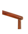 Canapea cu 2 locuri, negru, piele naturală & lemn masiv acacia , cu aspect retro - WOODBB1449 Canapea cu 2 locuri, negru, piele naturală & lemn masiv acacia , cu aspect retro - WOODBB1449