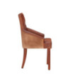 Scaune de bucătărie, 4 buc., maro, piele naturală de capră, cu aspect vintage - WOODBB1451