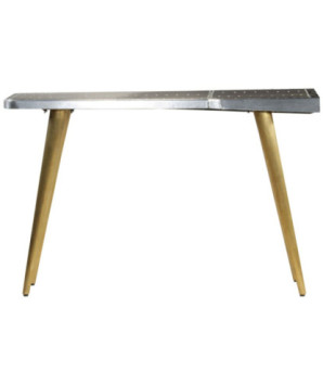 Birou de scris aviator vintage, stil aviație, 120x60x76 cm, cu aspect industrial - WOODBB1457