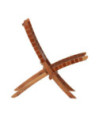Scaun pliant împletit, maro, piele naturală, cu aspect rustic - WOODBB1461 Scaun pliant împletit, maro, piele naturală, cu aspect rustic - WOODBB1461