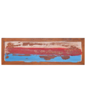 Comodă TV, 110 x 35 x 40 cm, lemn reciclat de tec, cu aspect rustic - WOODBB162