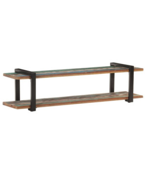 Comodă TV cu picioare, aspect industrial, din lemn masiv reciclat, 160 x 40 x 40 cm, handmade