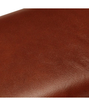Bancă Bok gimnastică maro 38 cm piele naturală/lemn masiv mango, cu aspect vintage - WOODBB1468