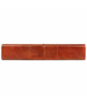 Bancă de gimnastică, maro, 160 cm, piele naturală - WOODBB1474