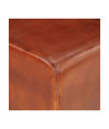 Bancă de gimnastică, maro, 160 cm, piele naturală - WOODBB1474