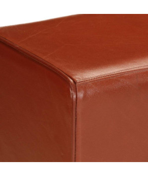 Bancă de gimnastică, maro, 160 cm, piele naturală - WOODBB1474