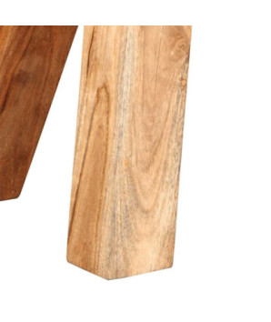 Bancă de gimnastică, maro, 160 cm, piele naturală - WOODBB1474