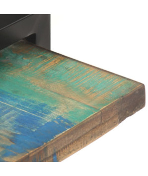 Comodă TV cu picioare, aspect industrial, din lemn masiv reciclat, 160 x 40 x 40 cm, handmade