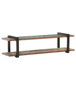 Comodă TV cu picioare, aspect industrial, din lemn masiv reciclat, 160 x 40 x 40 cm, handmade
