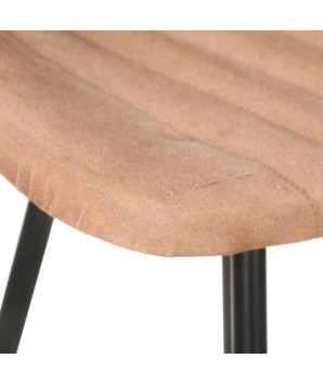 Scaune de bar, 2 buc., maro, piele naturală, cu aspect industrial - WOODBB1483