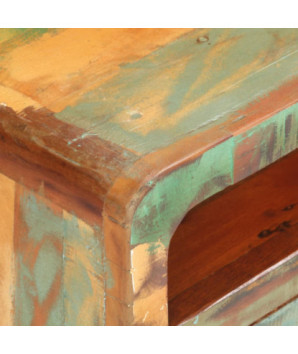 Comodă TV cu picioare, aspect vintage, din lemn masiv reciclat, 117 x 30 x 41 cm, handmade