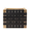 Scaune de bar, 2 buc., negru, piele naturală, 75 cm - WOODBB1487