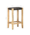 Scaune de bar, 2 buc., negru, piele naturală, 75 cm - WOODBB1487