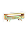 Comodă TV cu picioare, aspect vintage, din lemn masiv reciclat, 117 x 30 x 41 cm, handmade