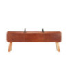 Bancă Turnbock vintage cu mânere, piele naturală de capră - WOODBB1493 Bancă Turnbock vintage cu mânere, piele naturală de capră - WOODBB1493