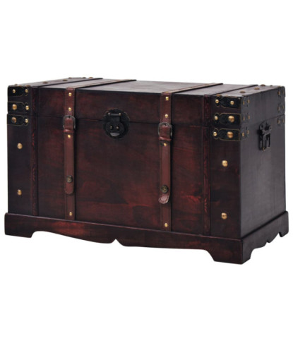 Cufăr vintage din lemn, 66 x 38 x 40 cm, cu aspect antichizat - WOODBB1499