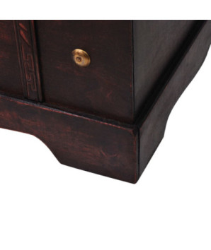 Cufăr vintage din lemn, 66 x 38 x 40 cm, cu aspect antichizat - WOODBB1499