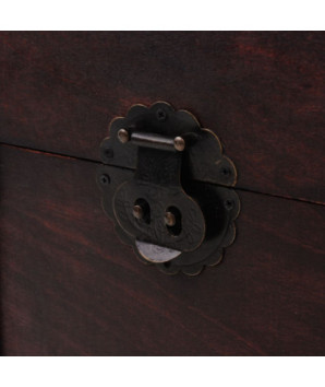 Cufăr vintage din lemn, 66 x 38 x 40 cm, cu aspect antichizat - WOODBB1499