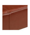 Bancă Bok gimnastică maro 110cm piele naturală/lemn masiv mango, cu aspect vintage - WOODBB1501