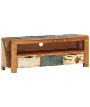 Comodă TV, 110x30x40 cm, lemn reciclat - WOODBB166