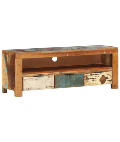 Comodă TV, 110x30x40 cm, lemn reciclat - WOODBB166