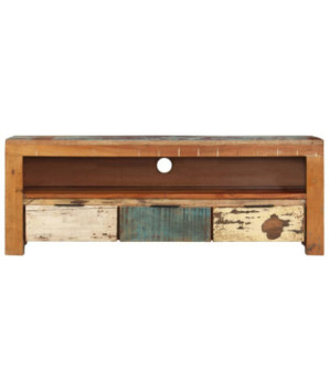 Comodă TV, 110x30x40 cm, lemn reciclat - WOODBB166