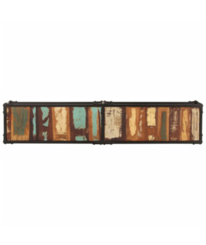 Comodă TV cu picioare, aspect vintage, din lemn masiv reciclat, 150x30x41 cm, handmade