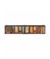 Comodă TV cu picioare, aspect vintage, din lemn masiv reciclat, 150x30x41 cm, handmade