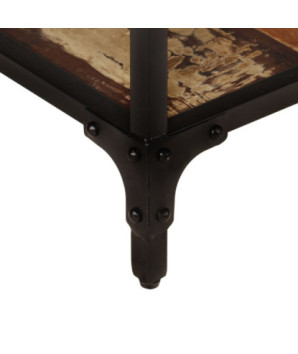 Comodă TV cu picioare, aspect vintage, din lemn masiv reciclat, 150x30x41 cm, handmade