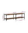 Comodă TV cu picioare, aspect vintage, din lemn masiv reciclat, 150x30x41 cm, handmade