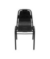 Scaune de bucătărie, 2 buc., negru, piele naturală, cu aspect industrial - WOODBB1523