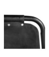 Scaune de bucătărie, 2 buc., negru, piele naturală, cu aspect industrial - WOODBB1523