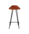 Scaune de bar, 4 buc., maro, piele naturală, cu aspect industrial - WOODBB1532 Scaune de bar, 4 buc., maro, piele naturală, cu aspect industrial - WOODBB1532