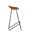 Scaune de bar, 4 buc., maro, piele naturală, cu aspect industrial - WOODBB1532 Scaune de bar, 4 buc., maro, piele naturală, cu aspect industrial - WOODBB1532