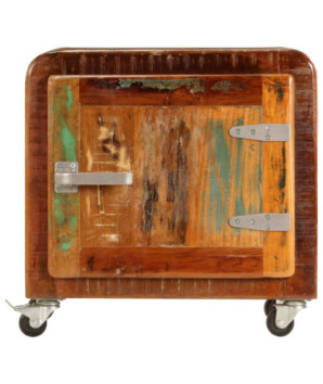 Noptieră, vintage, din lemn masiv reciclat, cu 1 ușă, 50 x 30 x 50 cm, handmade