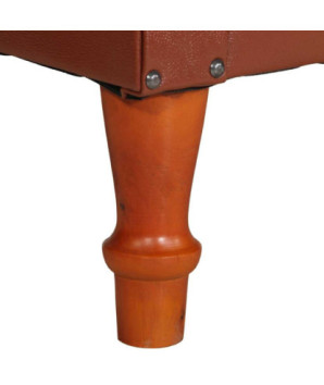 Fotoliu, maro, piele naturală, cu aspect vintage - WOODBB1537