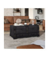 Cufăr vintage mare, negru, lemn, cu aspect retro - WOODBB1556 Cufăr vintage mare, negru, lemn, cu aspect retro - WOODBB1556
