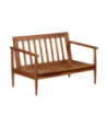 Canapea cu 2 locuri, piele naturală cu lemn de acacia, maro, cu aspect retro - WOODBB1565 Canapea cu 2 locuri, piele naturală cu lemn de acacia, maro, cu aspect retro - WOODBB1565